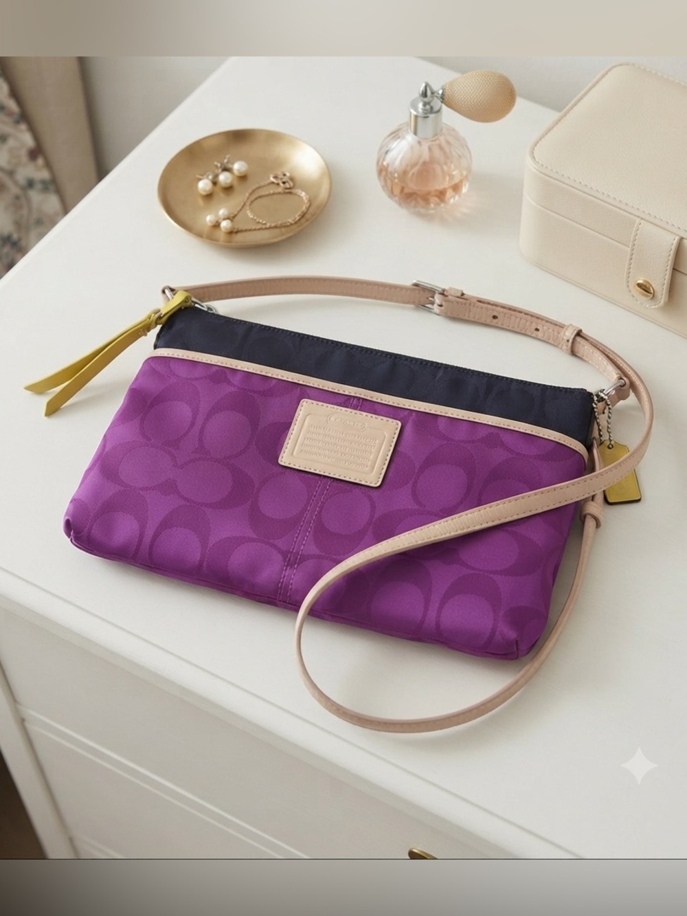 Coach Legacy Weekend Colorblock Signature Nylon Hippie Swing Bag (Style No. 2486
